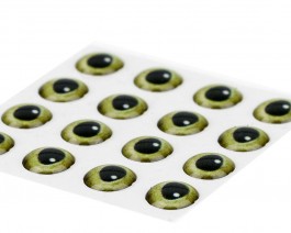 3D Epoxy Eyes, Real Green, 6 mm